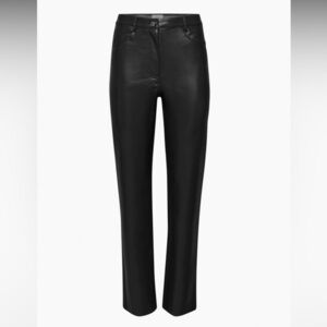 NWT Wilfred Melina Long  Faux Leather Pants Sz 6
